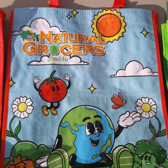 🌍 Natural Grocers Reusable Bags (Set of 2) – Unused, Earth Day Eco Bundle - Picture 4 of 6
